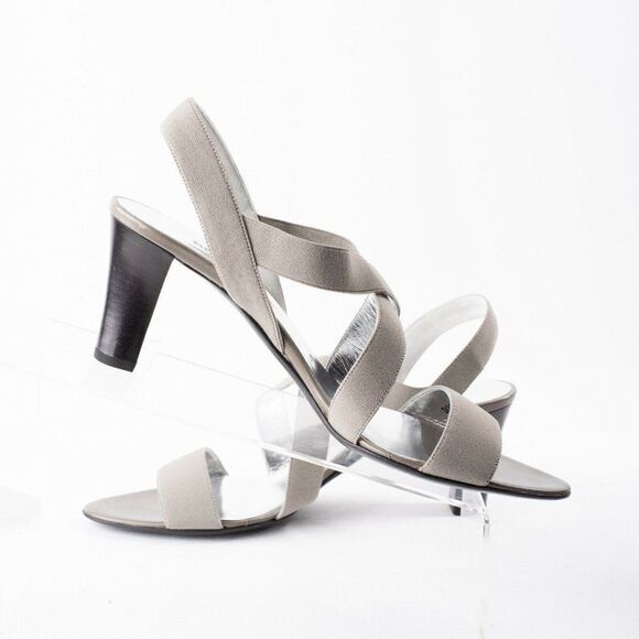 Bruno Magli Womens Gray Heeled Strappy Sandals 9.5 - Picture 3 of 9